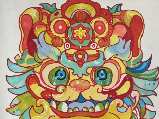 《吉狮绮绘》张喆24视觉传达设计2班.jpg